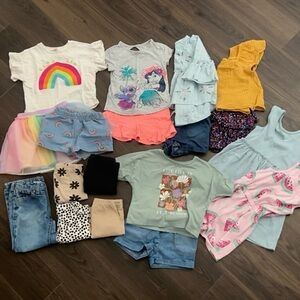 Girls 4 4t Casual Clothing Bundle, Clothing Sets, romper, dress, skirts, tops